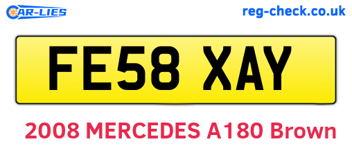 FE58XAY are the vehicle registration plates.