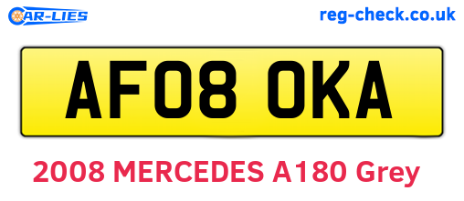AF08OKA are the vehicle registration plates.