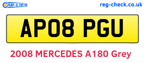 AP08PGU are the vehicle registration plates.