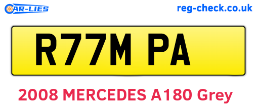 R77MPA are the vehicle registration plates.