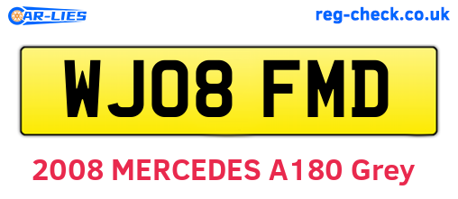 WJ08FMD are the vehicle registration plates.