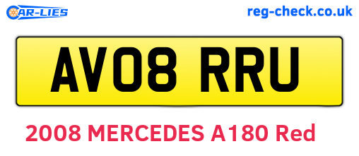 AV08RRU are the vehicle registration plates.