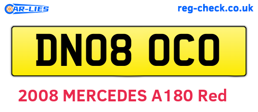 DN08OCO are the vehicle registration plates.
