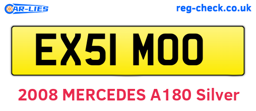 EX51MOO are the vehicle registration plates.