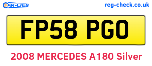 FP58PGO are the vehicle registration plates.