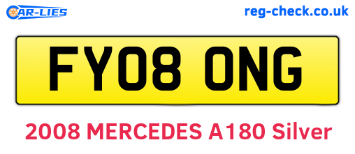 FY08ONG are the vehicle registration plates.