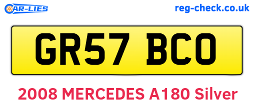 GR57BCO are the vehicle registration plates.