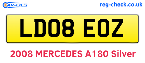 LD08EOZ are the vehicle registration plates.