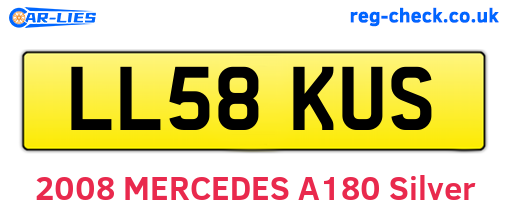 LL58KUS are the vehicle registration plates.