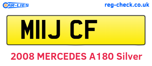 M11JCF are the vehicle registration plates.