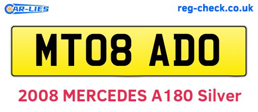 MT08ADO are the vehicle registration plates.