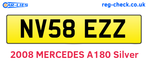 NV58EZZ are the vehicle registration plates.