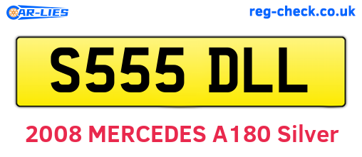 S555DLL are the vehicle registration plates.