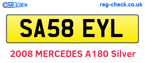 SA58EYL are the vehicle registration plates.
