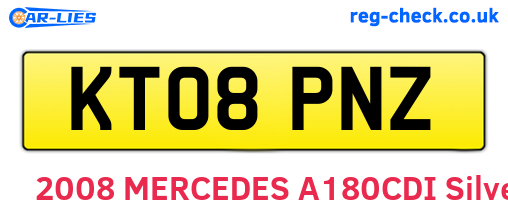 KT08PNZ are the vehicle registration plates.