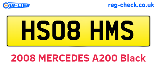 HS08HMS are the vehicle registration plates.