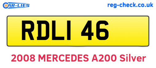 RDL146 are the vehicle registration plates.