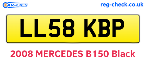 LL58KBP are the vehicle registration plates.