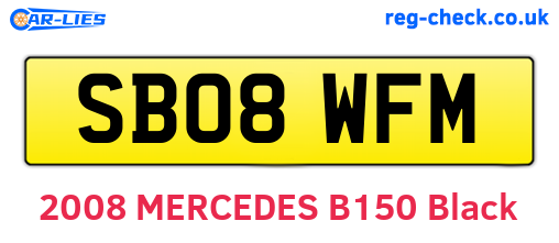 SB08WFM are the vehicle registration plates.