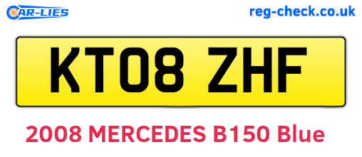 KT08ZHF are the vehicle registration plates.