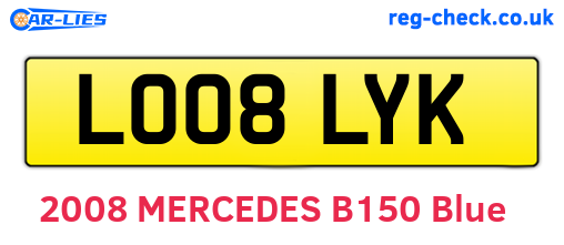 LO08LYK are the vehicle registration plates.