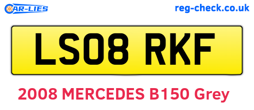 LS08RKF are the vehicle registration plates.