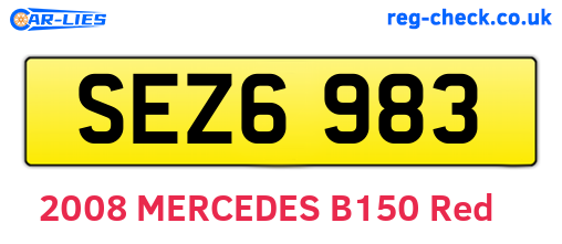 SEZ6983 are the vehicle registration plates.