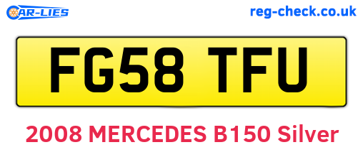 FG58TFU are the vehicle registration plates.