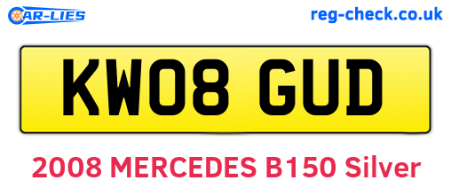 KW08GUD are the vehicle registration plates.