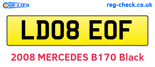 LD08EOF are the vehicle registration plates.
