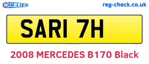 SAR17H are the vehicle registration plates.