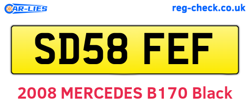 SD58FEF are the vehicle registration plates.