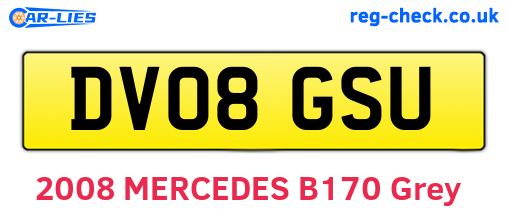 DV08GSU are the vehicle registration plates.