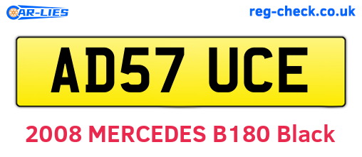 AD57UCE are the vehicle registration plates.