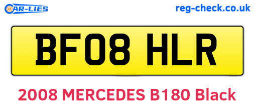 BF08HLR are the vehicle registration plates.