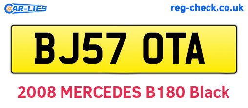 BJ57OTA are the vehicle registration plates.