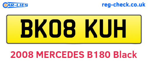 BK08KUH are the vehicle registration plates.
