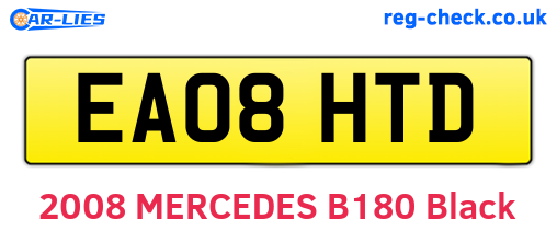 EA08HTD are the vehicle registration plates.