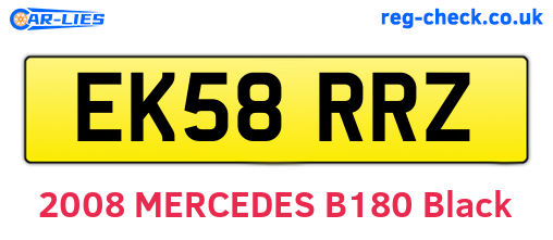 EK58RRZ are the vehicle registration plates.