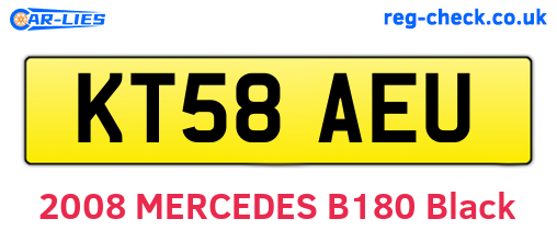 KT58AEU are the vehicle registration plates.
