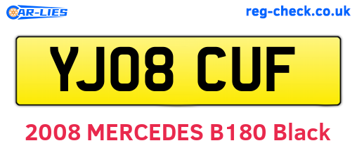 YJ08CUF are the vehicle registration plates.