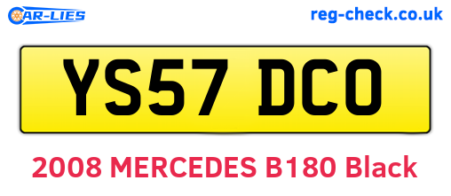 YS57DCO are the vehicle registration plates.