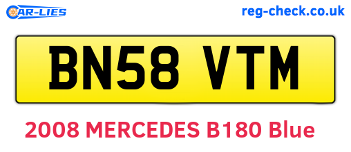BN58VTM are the vehicle registration plates.