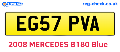 EG57PVA are the vehicle registration plates.