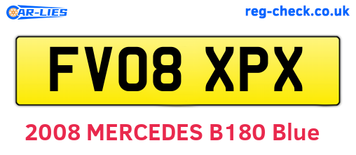 FV08XPX are the vehicle registration plates.