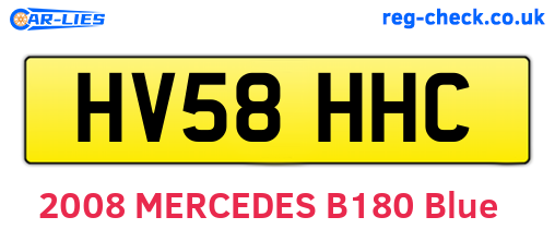 HV58HHC are the vehicle registration plates.