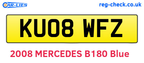 KU08WFZ are the vehicle registration plates.