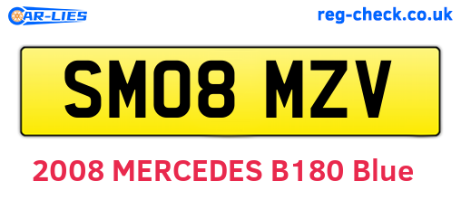 SM08MZV are the vehicle registration plates.