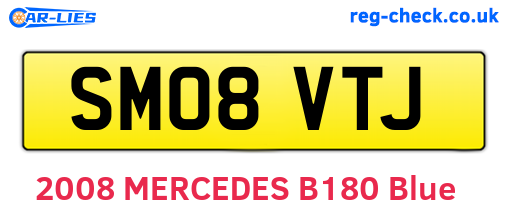 SM08VTJ are the vehicle registration plates.