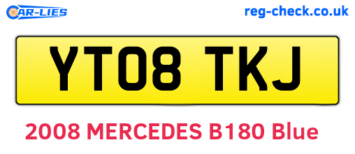 YT08TKJ are the vehicle registration plates.